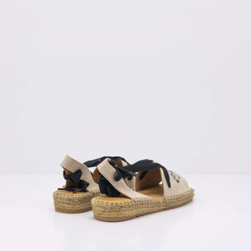 Mujer NAGUISA Alpargatas Esparto | Sandalias-ALPARGATA - - NERANE BLACK DOVE