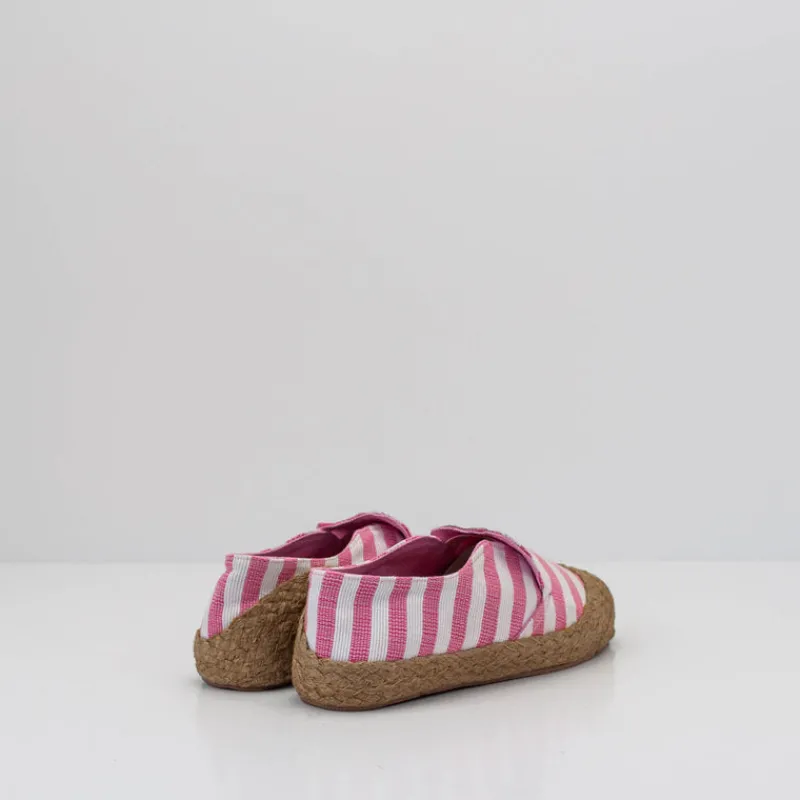 Mujer WATARU Alpargatas Esparto | Zapatillas Deportivas-ALPARGATA - - CLASSIC STRIPES PINK