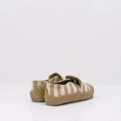 Mujer WATARU Alpargatas Esparto | Zapatillas Deportivas-ALPARGATA - - CLASSIC STRIPES MOCHA
