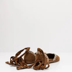 Mujer MOU Bailarinas-BAILARINA - - BALLERINA WITH LACE COGNAC