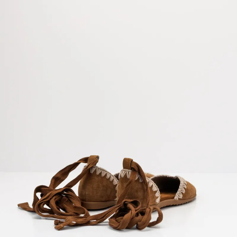 Mujer MOU Bailarinas-BAILARINA - - BALLERINA WITH LACE COGNAC