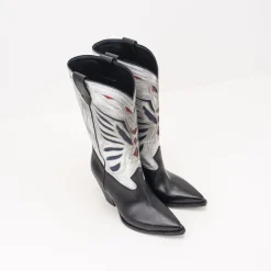 Mujer ELENA IACHI Botas-BOTA - - E3639 TALCO NERO SILVER