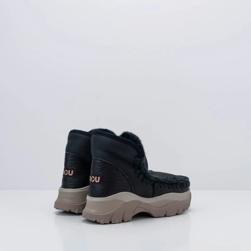 Mujer MOU Botas | Botines-BOTA - - CHUNKY ESKIMO SNEAKER NUBUCK BLACK