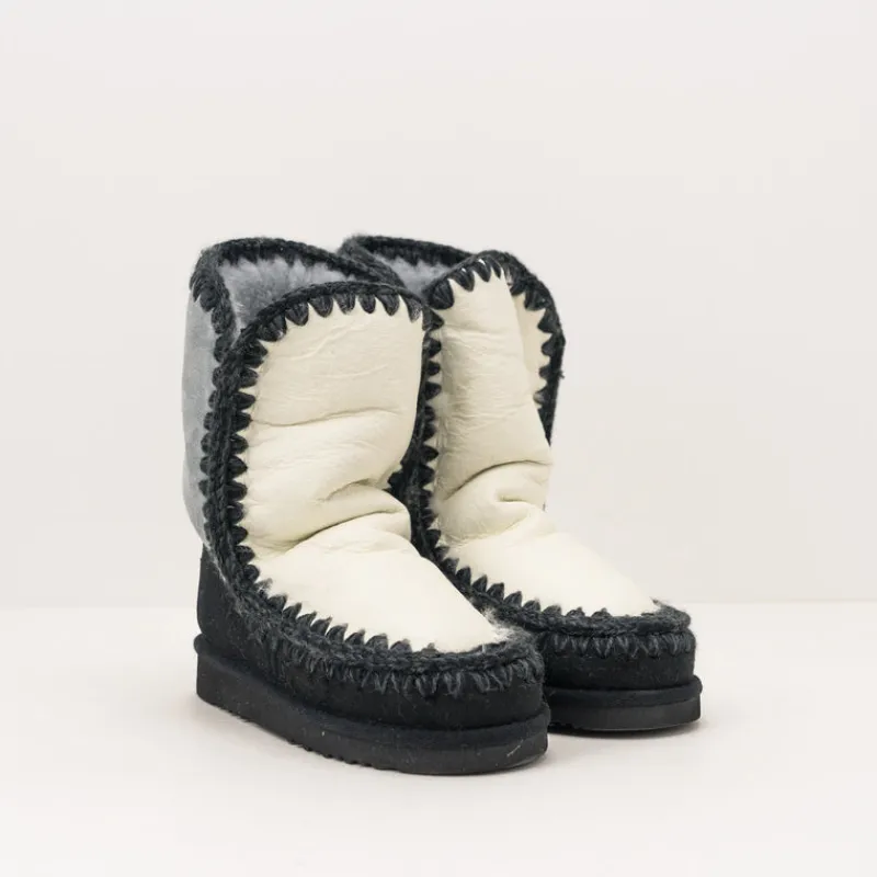 Mujer MOU Botas-BOTA - - ESKIMO 24 COLOR BLOCK ICE SEA & BLACK-WHITE MIX