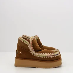 Mujer MOU Botas-BOTA - - ESKIMO 18 PLATFORM RHINESTONES COGNAC