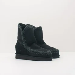 Mujer MOU Botas-BOTA - - ESKIMO INNER WEDGE SHORT BLACK