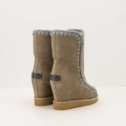 Mujer MOU Botas-BOTA - - FRENCH TOE WEDGE SHORT DARK STONE