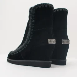 Mujer MOU Botas-BOTA - - FRENCH TOE WEDGE SHORT BLACK