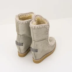 Mujer MOU Botas-BOTA - - FRENCH TOE WEDGE SHORT STONE METALLIC