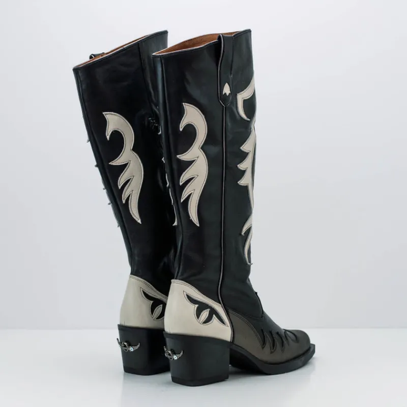 Mujer NEMONIC Botas-BOTA - - ATLANTA 2354 GLITTER PLOMO
