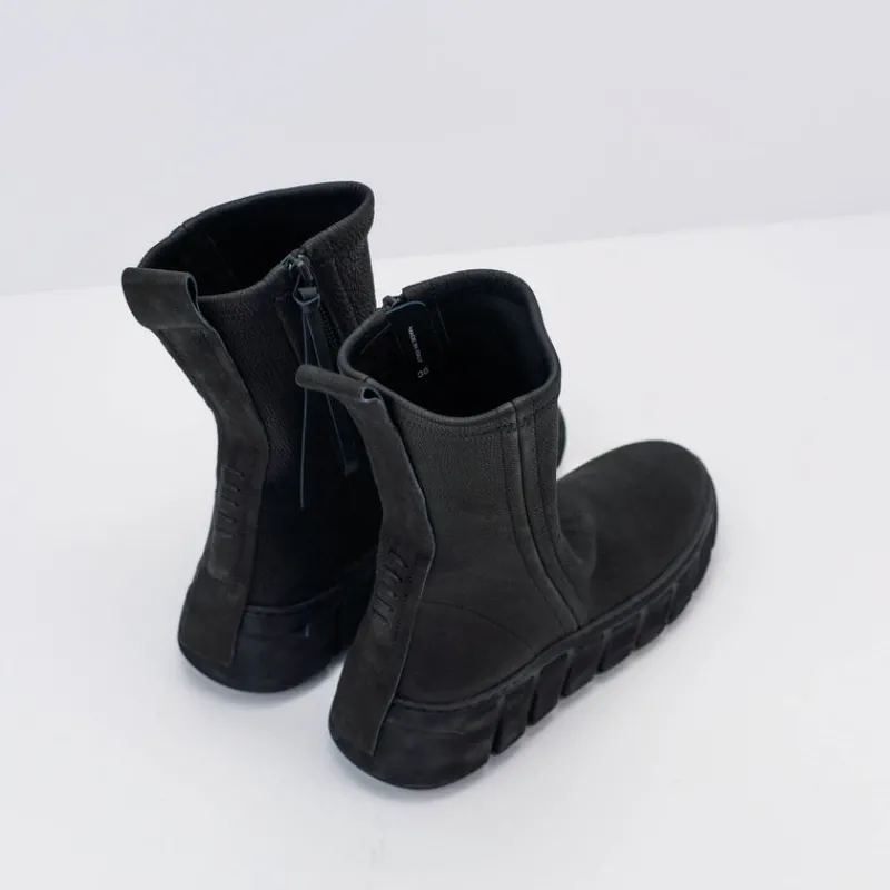 Mujer PURO-SECRET Botas-BOTA - PURO SECRET - RUBBER SPIKE CALF STRETCH LEATHER BLACK