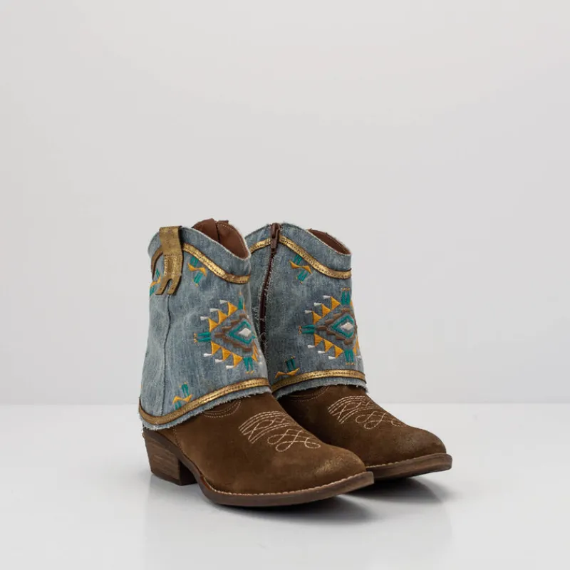Mujer NEMONIC Botines-BOTIN - - IKA 2377 VOLEY TABACO