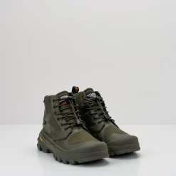 Mujer PALLADIUM Botines-BOTIN - - PALLARIDER CUFF WATERPROOF OLIVE NIGHT MUJER