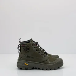 Mujer PALLADIUM Botines-BOTIN - - PALLARIDER CUFF WATERPROOF OLIVE NIGHT MUJER