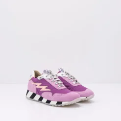 Mujer NEMONIC Zapatillas Deportivas-DEPORTIVO - - QUEENS 2304 COMBI 3 LILA SALMON