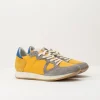 Hombre PHILIPPE MODEL Zapatillas Deportivas-DEPORTIVO - - MVLU SY03 MONACO VINTAGE L U 70 YEARS TAUPE JAUNE