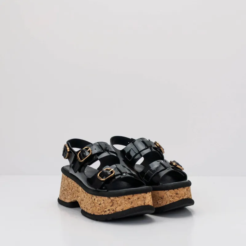 Mujer HOMERS Sandalias-SANDALIA - - 21438 REVERSE VERNICE BLACK