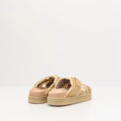 Mujer MOU Sandalias-SANDALIA - - CRISS-CROSS ROPE SANDAL RAFFIA NATURAL