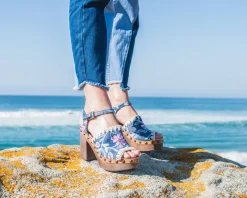 Mujer MOU Sandalias-SANDALIA - - HIGH WOOD SANDAL DENIM