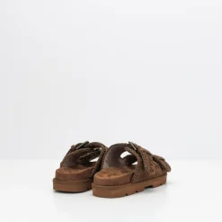Mujer MOU Sandalias-SANDALIA - - LOW BIO SANDAL MONOCHROME NUT BROWN LEATHER