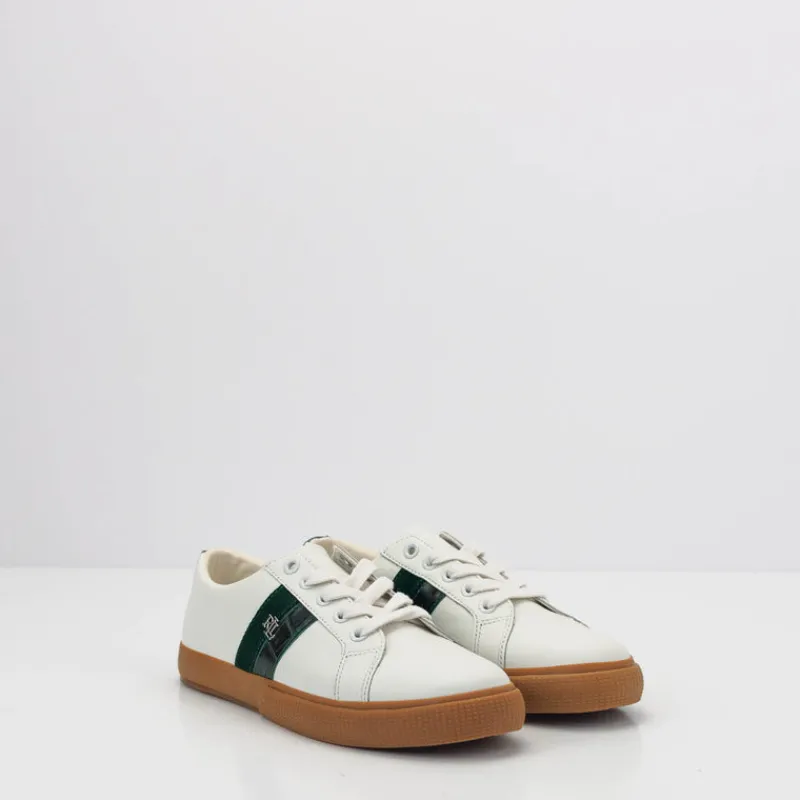 Mujer RALPH LAUREN Zapatillas Deportivas-ZAPATILLA - POLO - JANSON II SNEAKERS LOW TOP LACE SNOW WHITE DARK PINE