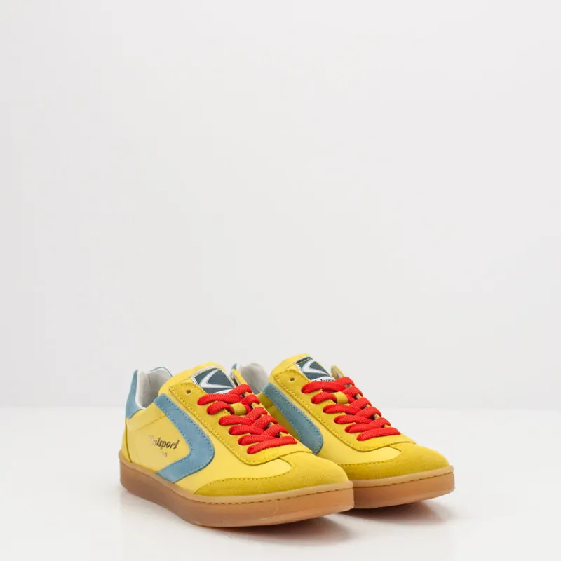 Mujer VALSPORT Zapatillas Deportivas-ZAPATILLA - - OLIMPIA LEATHER SUEDE GIALLO AZZURRO