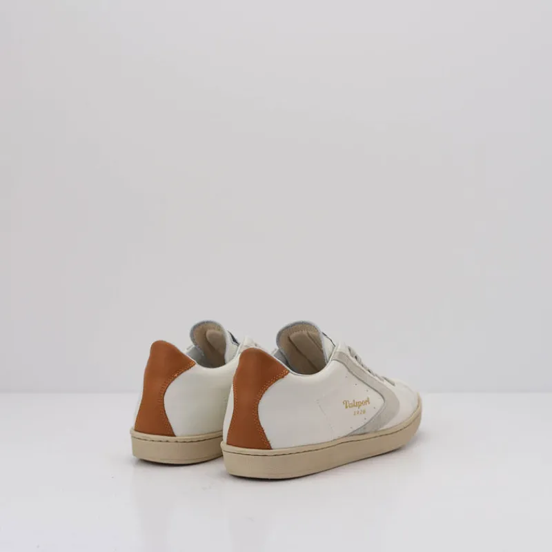 Hombre VALSPORT Zapatillas Deportivas-ZAPATILLA - - TOURNAMENT MIX NAPPA SUEDE BIANCO PANNA COGNAC VT2451M