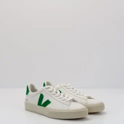 Mujer VEJA Zapatillas Deportivas-ZAPATILLA - - CAMPO CHROMEFREE LEATHER EXTRA WHITE EMERAUDE CP0503690