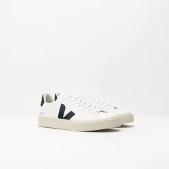 Hombre VEJA Zapatillas Deportivas-ZAPATILLA - - CAMPO CHROMEFREE LEATHER EXTRA WHITE BLACK CP051537 HOMBRE