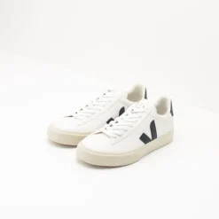 Mujer VEJA Zapatillas Deportivas-ZAPATILLA - - CAMPO CHROMEFREE LEATHER EXTRA WHITE BLACK CP051537