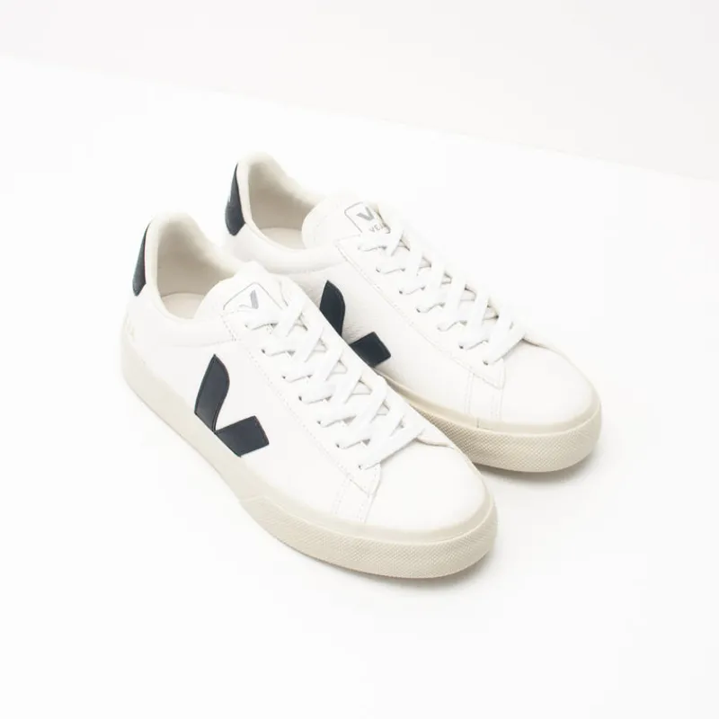 Mujer VEJA Zapatillas Deportivas-ZAPATILLA - - CAMPO CHROMEFREE LEATHER EXTRA WHITE BLACK CP051537