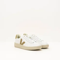 Mujer VEJA Zapatillas Deportivas-ZAPATILLA - - V-12 LEATHER EXTRA WHITE DUNE XD0202896A