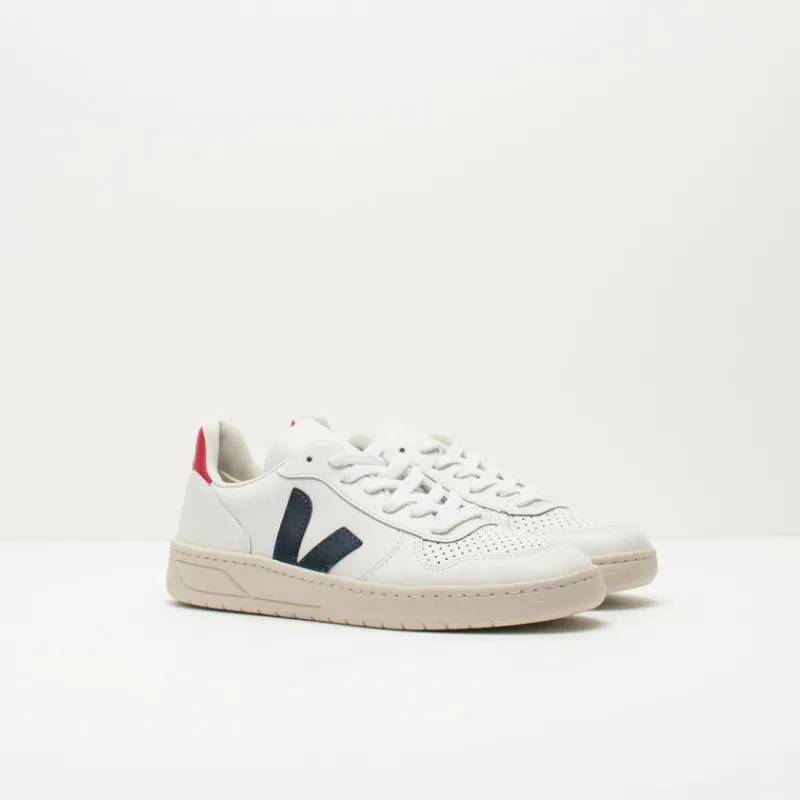 Mujer VEJA Zapatillas Deportivas-ZAPATILLA - - V-10 LEATHER EXTRA WHITE NAUTICO PEKIN VX021267