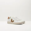 Mujer VEJA Zapatillas Deportivas-ZAPATILLA - - V-12 LEATHER WHITE CAMEL XD0202322 MUJER