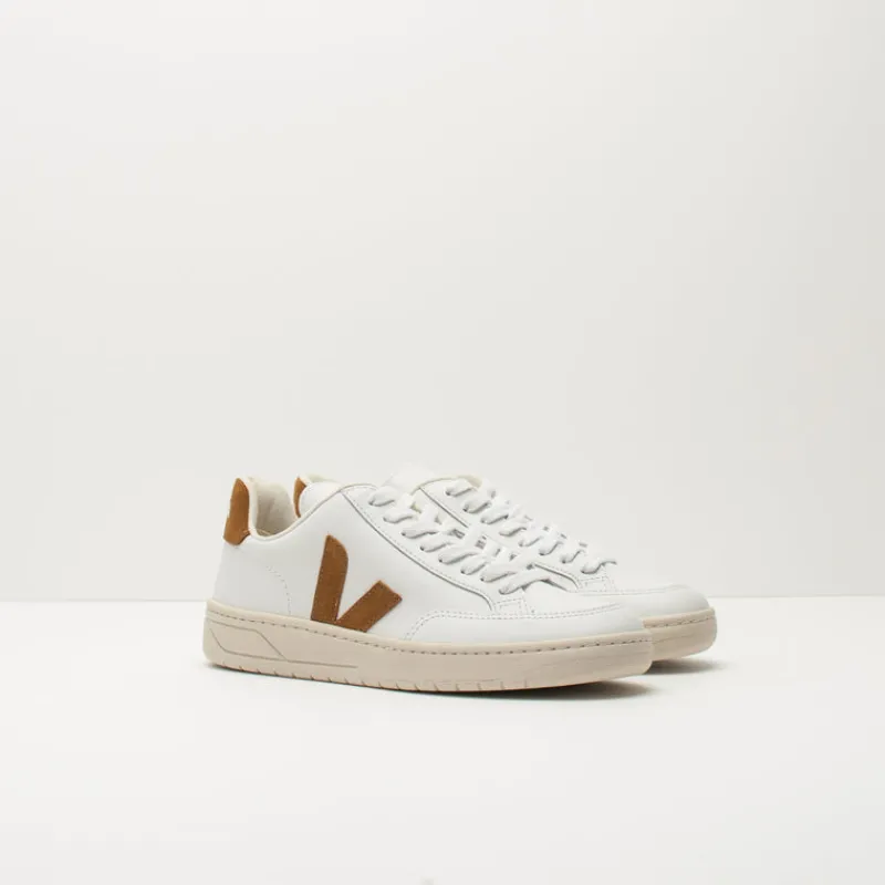 Mujer VEJA Zapatillas Deportivas-ZAPATILLA - - V-12 LEATHER WHITE CAMEL XD0202322 MUJER