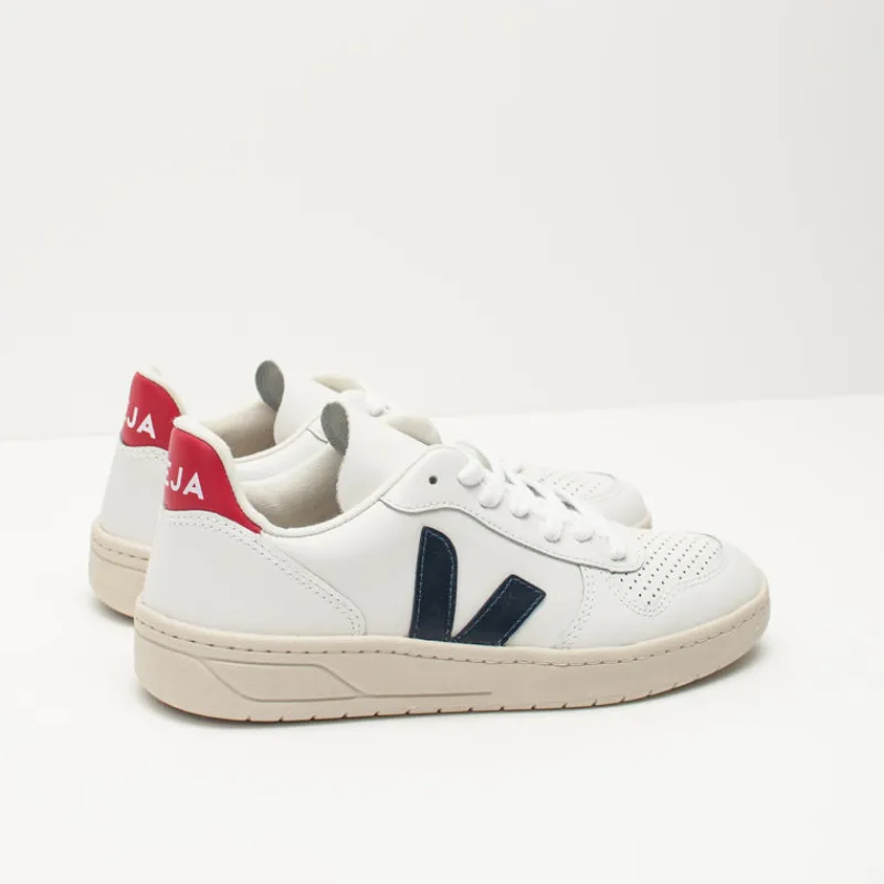 Mujer VEJA Zapatillas Deportivas-ZAPATILLA - - V-10 LEATHER EXTRA WHITE NAUTICO PEKIN VX021267