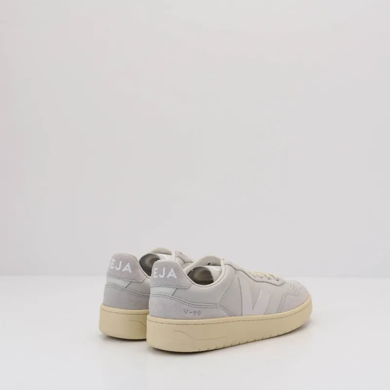 Mujer VEJA Zapatillas Deportivas-ZAPATILLA - - V-90 LEATHER GRAVEL WHITE VD2003379A MUJER