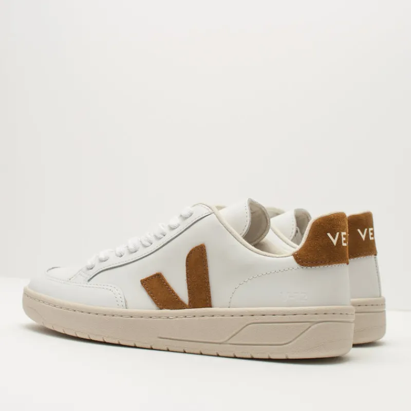 Mujer VEJA Zapatillas Deportivas-ZAPATILLA - - V-12 LEATHER WHITE CAMEL XD0202322 MUJER