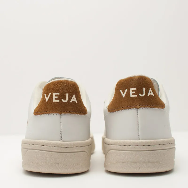 Mujer VEJA Zapatillas Deportivas-ZAPATILLA - - V-12 LEATHER WHITE CAMEL XD0202322 MUJER