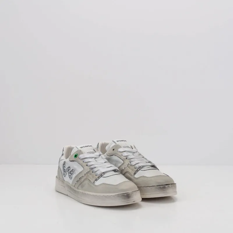 Mujer WOMSH Zapatillas Deportivas-ZAPATILLA - - CIRCLE GLITTER PLATA