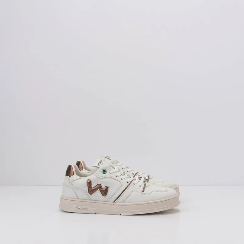 Mujer WOMSH Zapatillas Deportivas-ZAPATILLA - - CIRCLE WHITE BRONZE VEGAN