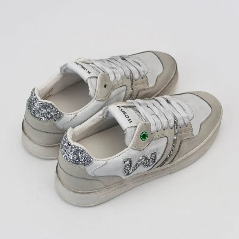 Mujer WOMSH Zapatillas Deportivas-ZAPATILLA - - CIRCLE GLITTER PLATA