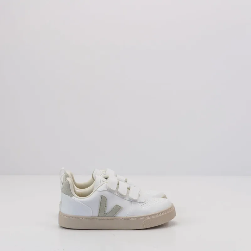 VEJA Zapatillas Deportivas-ZAPATILLA DE NIÑO Y NIÑA - - SMALL V-10 VELCRO CWL WHITE NATURAL 28-35