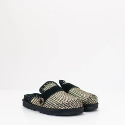 Mujer MOU Zuecos-ZUECO - - LOW BIO SABOT PLAIN RAFFIA BLACK
