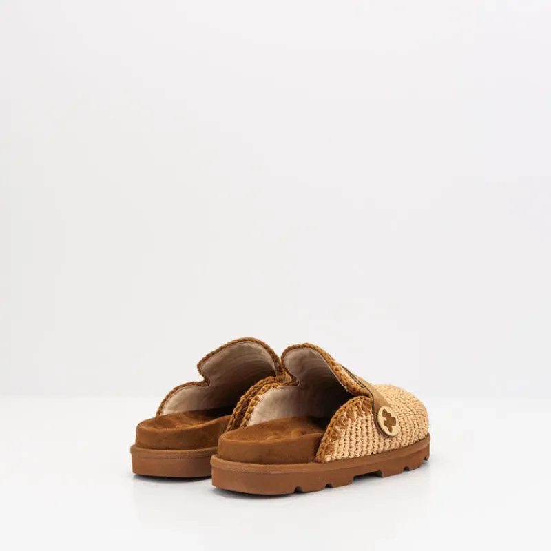 Mujer MOU Zuecos-ZUECO - - LOW BIO SABOT PLAIN RAFFIA NATURAL