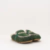 Mujer MOU Zuecos-ZUECO - - WINTER BIO SLIDE LONG HAIR PONYSKIN LETTER LOGO GREEN