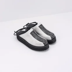 Mujer PURO-SECRET Zapatos-ZUECO - PURO SECRET - DOUBLE TAKE CALF LEATHER WHITE HAND PAINT BLACK