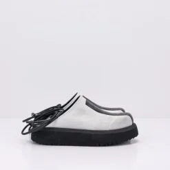 Mujer PURO-SECRET Zapatos-ZUECO - PURO SECRET - DOUBLE TAKE CALF LEATHER WHITE HAND PAINT BLACK